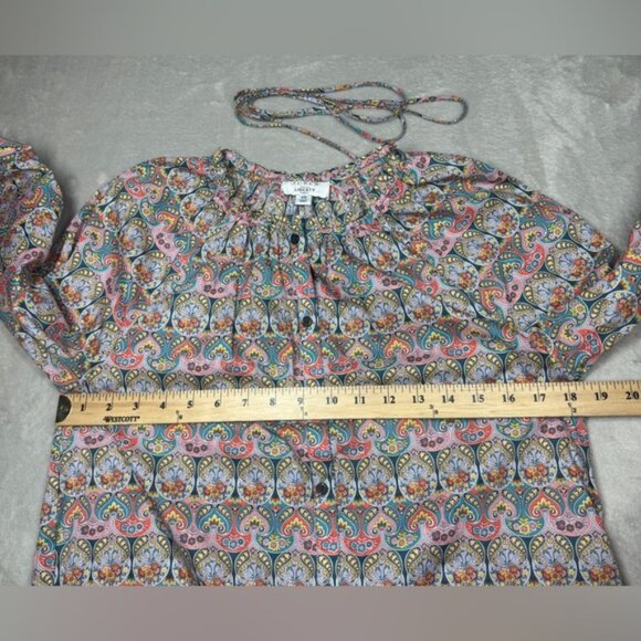 J.Crew X Liberty Giorgia Duke Floral Tie Waist Organic Cotton Button Blouse XS - Picture 8 of 16